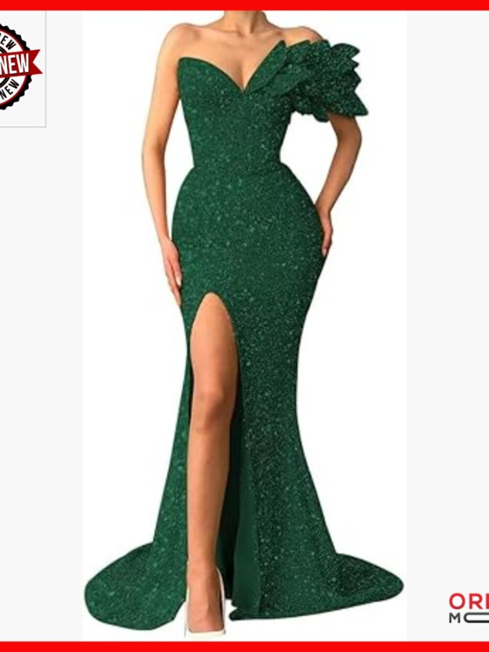 Sequin One Shoulder Mermaid Prom Dress Formal Evening Gown